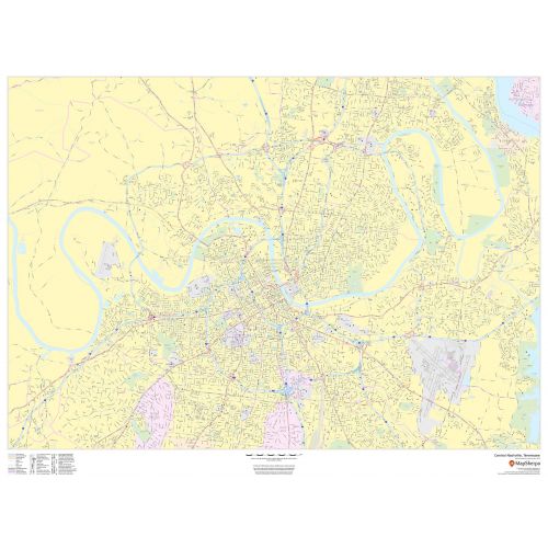 Central Nashville Tennessee Landscape Map