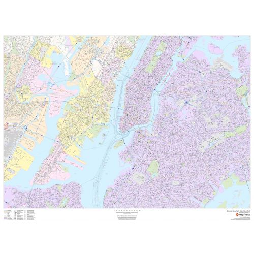 Central New York City New York Landscape Map