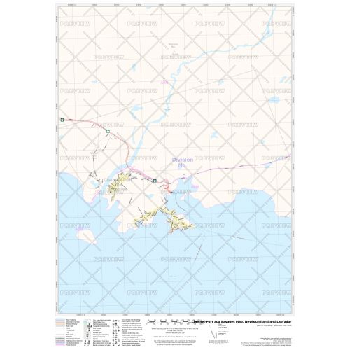 Channel-Port aux Basques Map, Newfoundland and Labrador