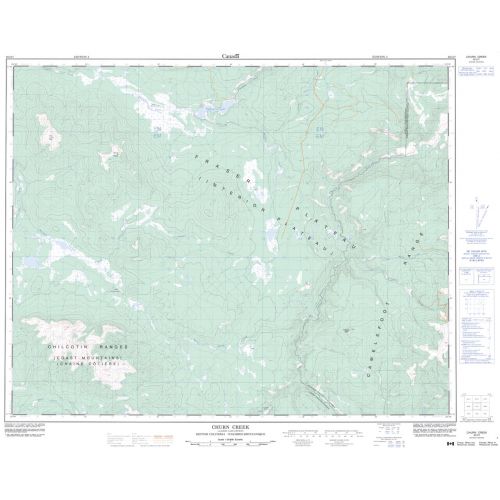 Churn Creek - 92 O/7 - British Columbia Map