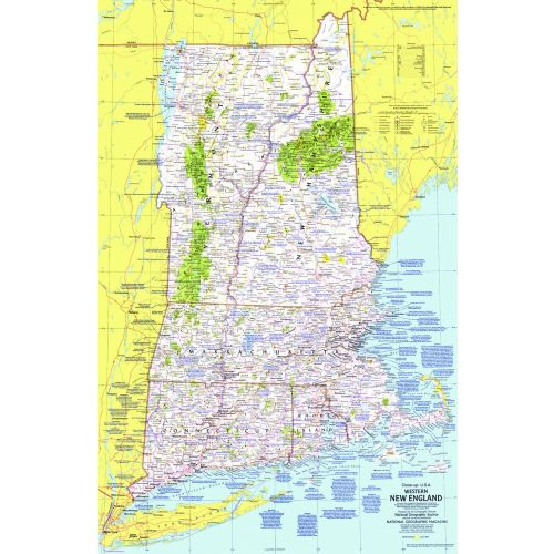 Close Up Usa Western New England Published 1975 Map