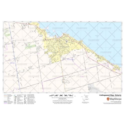 Collingwood Map, Ontario