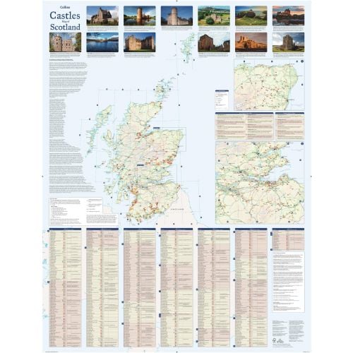 Collins Castles Map of Scotland Map