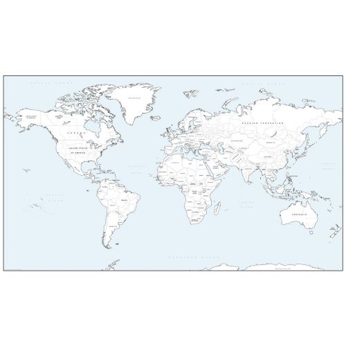 Detailed World Colouring Map - Big Map