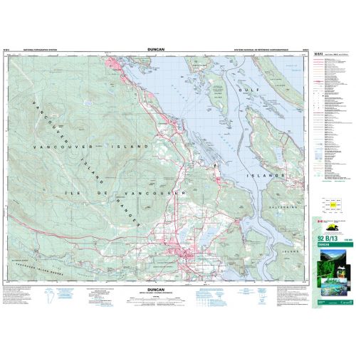 Duncan - 92 B/13 - British Columbia Map