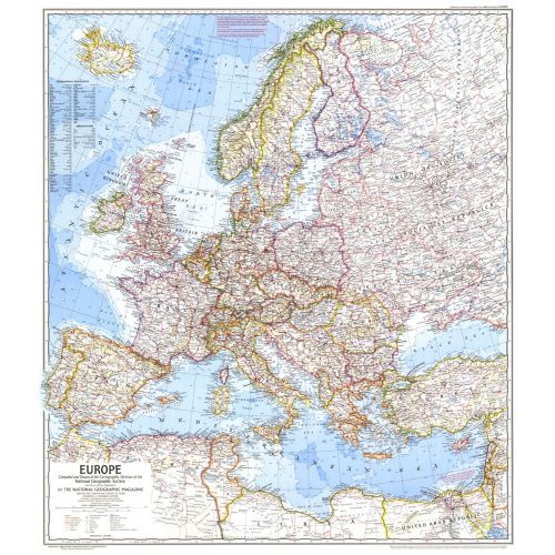 Europe Published 1969 Map