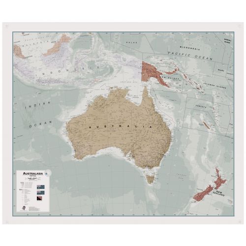 Executive Australasia Political Wall Map