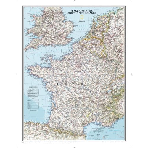 France Belgium And The Netherlands Classic Map