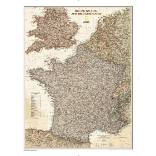 France Belgium And The Netherlands Executive Map