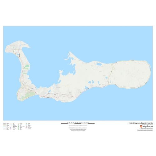 Grand Cayman Map, Cayman Islands