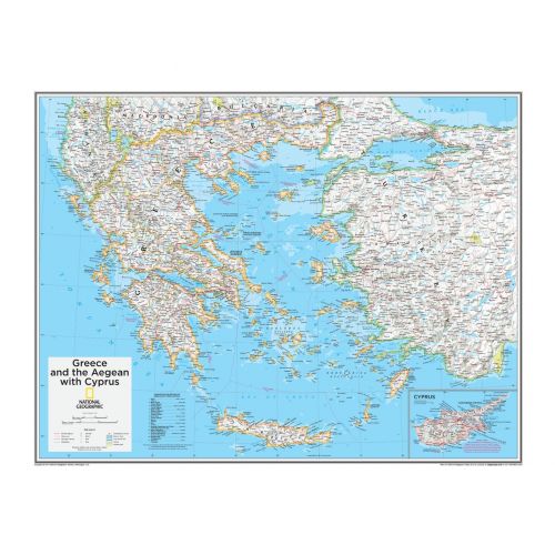 Greece And The Aegean With Cyprus Atlas Of The World 10Th Edition Map