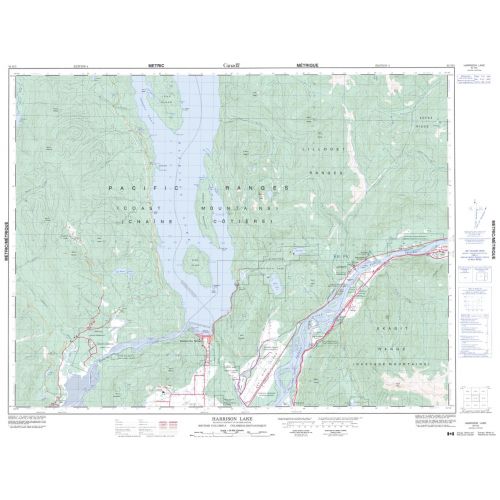 Harrison Lake - 92 H/5 - British Columbia Map