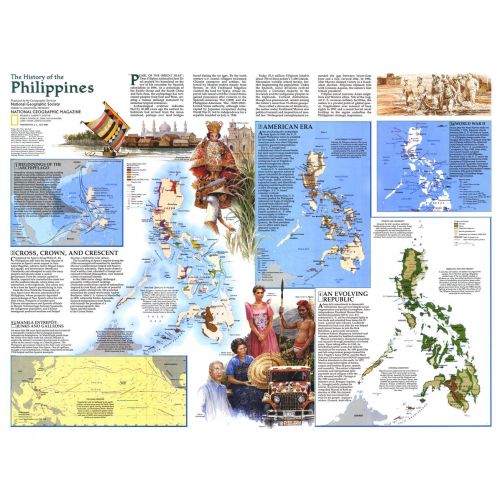 History Of The Philippines Published 1986 Map