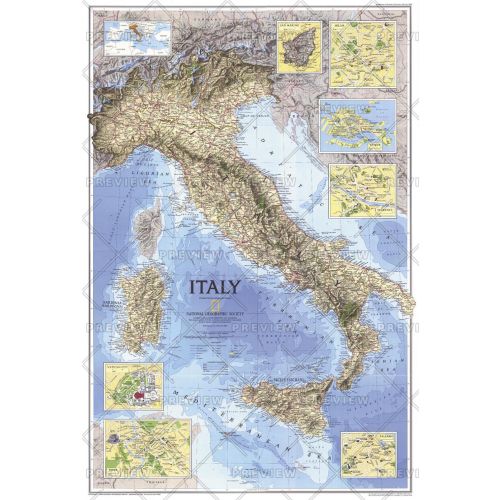 Italy Published 1995 Map