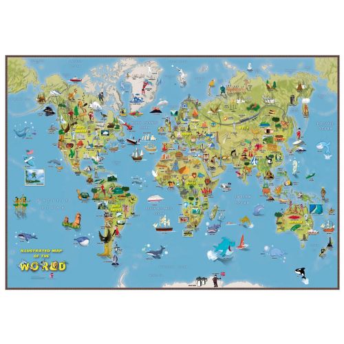 Kids Cartoon Map Of The World