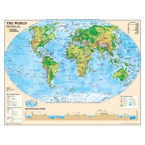 Kids Physical World Education Grades 4 12 Map
