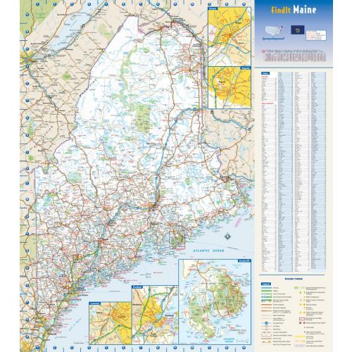 Maine State Wall Map
