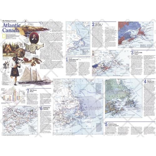 Making Of Canada Atlantic Canada Theme Published 1993 Map