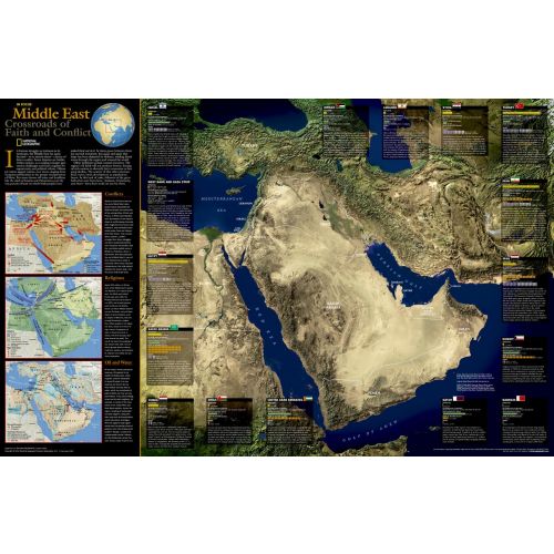 Middle East Crossroads Of Faith And Conflict Published 2002 Map