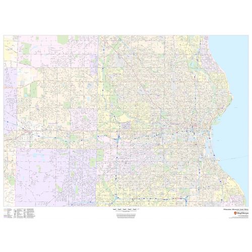 Milwaukee, Wisconsin Inner Metro - Landscape Map