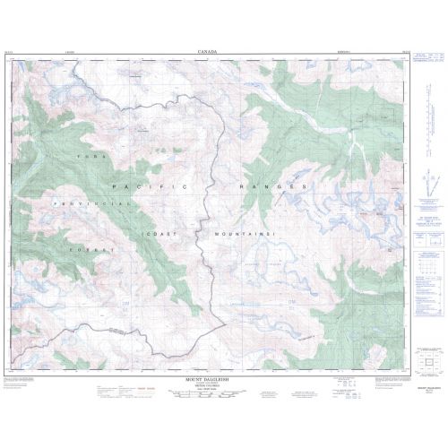 Mount Dalgleish - 92 J/12 - British Columbia Map