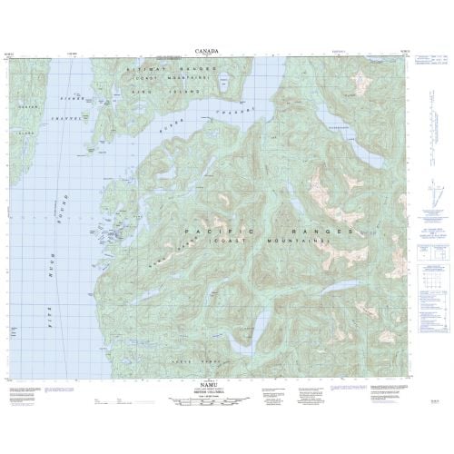 Namu - 92 M/13 - British Columbia Map