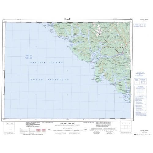 Nootka Sound - 92 E - British Columbia Map