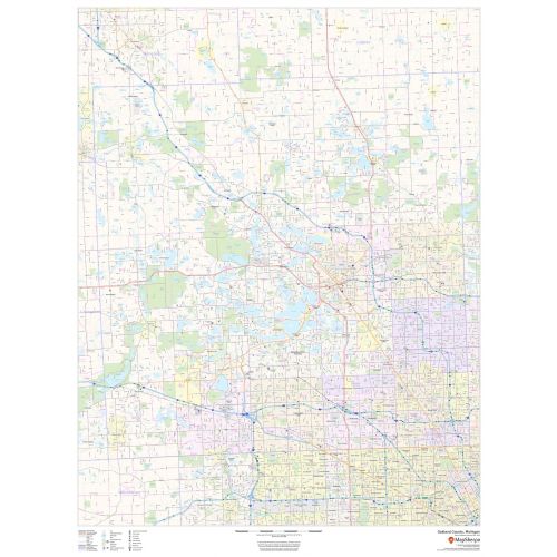 Oakland County, Michigan Map