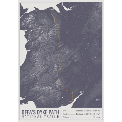 Offa S Dyke Path National Trail Map Print