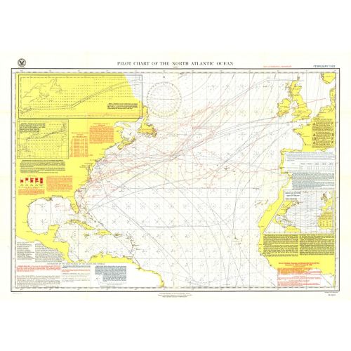 Pilot Chart Of The North Atlantic Ocean Published 1903 Map