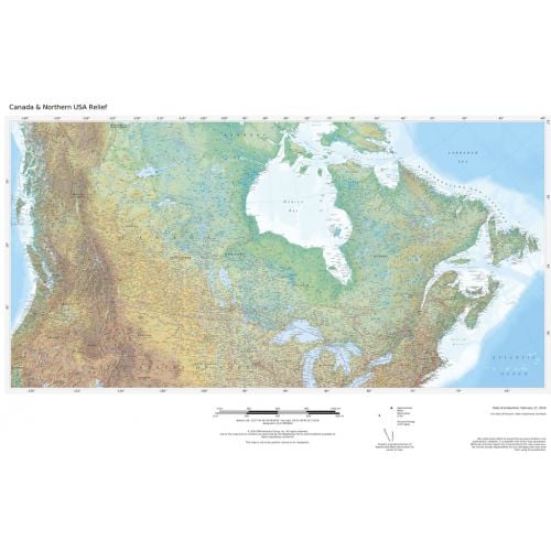 Regional Relief Canada Northern Us Map