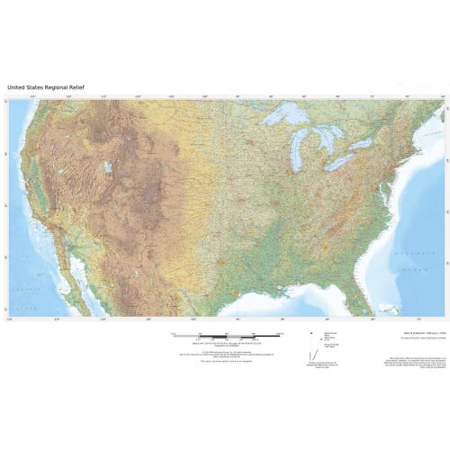 Regional Relief United States Map