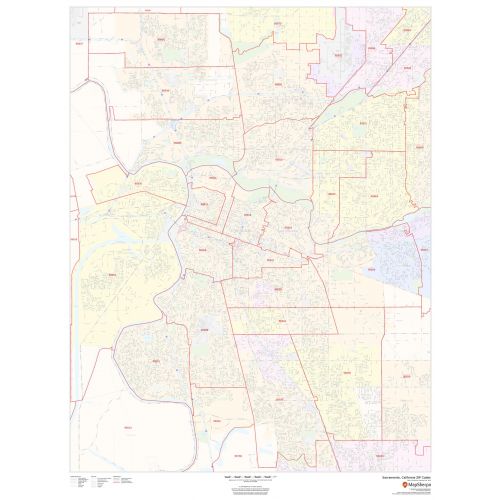 Sacramento, California ZIP Codes Map