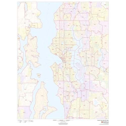 Seattle Washington Zip Codes Map