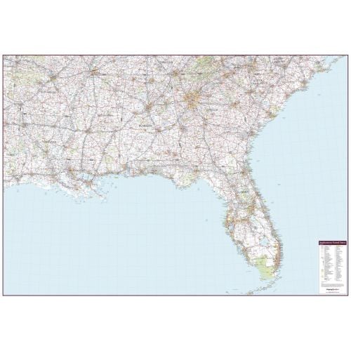 Southeastern United States Wall Map