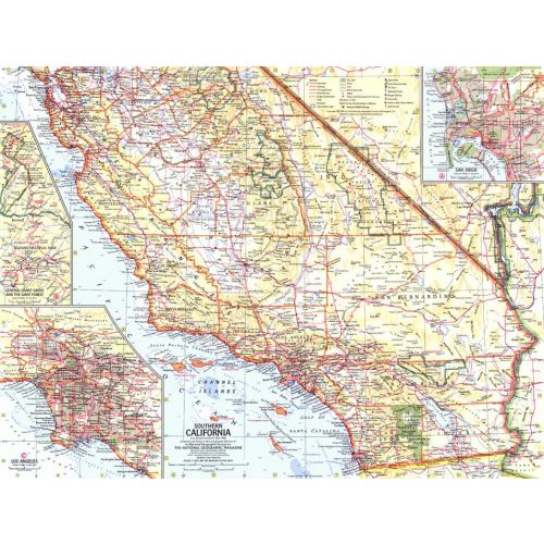 Southern California Published 1966 Map