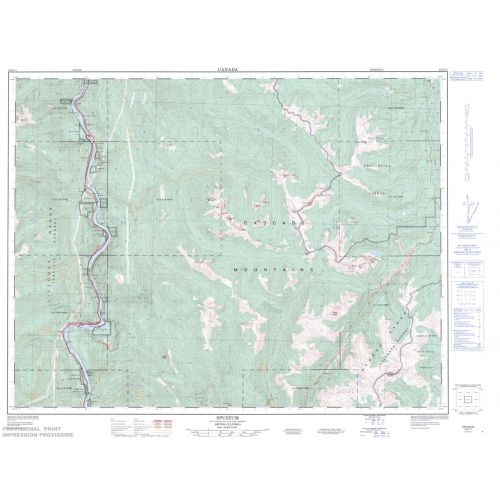 Spuzzum - 92 H/11 - British Columbia Map