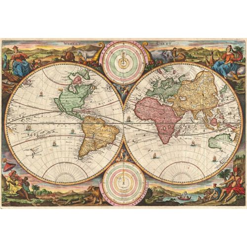 Stoopendaal Map Of The World In Two Hemispheres 1730