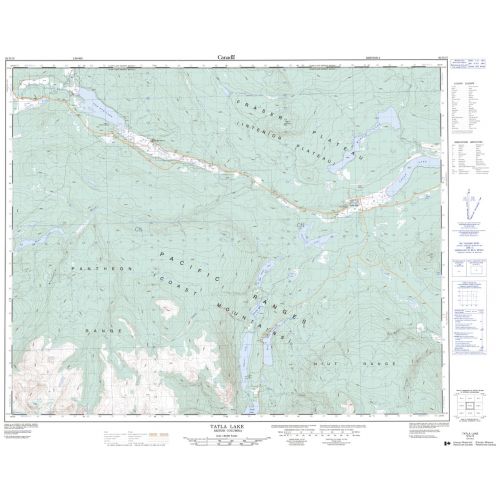 Tatla Lake - 92 N/15 - British Columbia Map