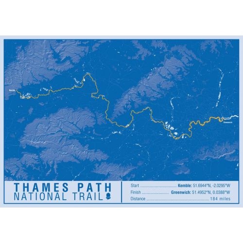 Thames Path National Trail Map Print