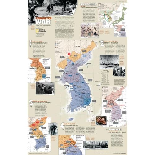 The Forgotten War Three Long Years In Korea Published 2003 Map