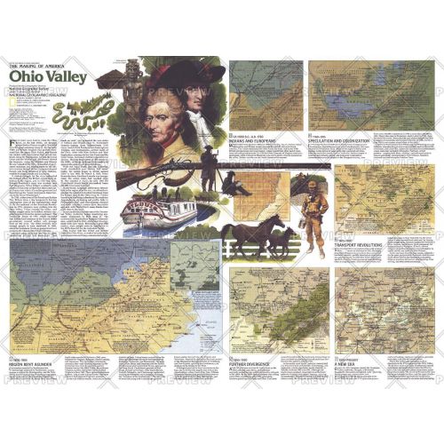 The Making Of America Ohio Valley Theme Published 1985 Map