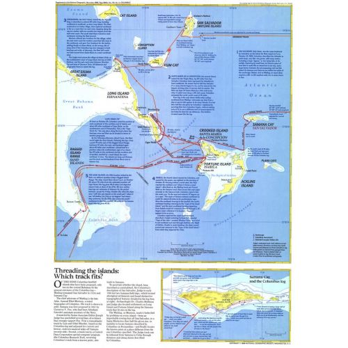 Threading The Islands Published 1986 Map