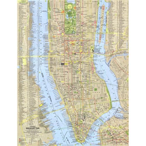 Tourist Manhattan Published 1964 Map