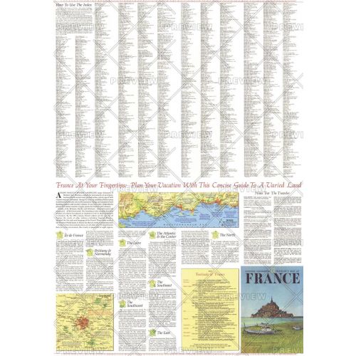 Travelers Map Of France Theme Published 1971