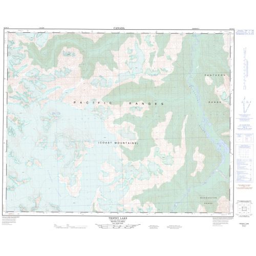 Trophy Lake - 92 N/12 - British Columbia Map