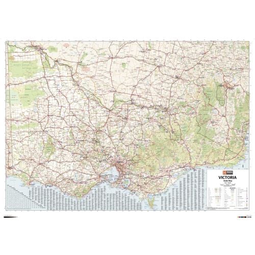 Victoria Australia State Wall Map