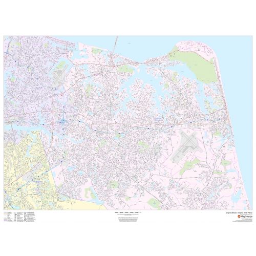 Virginia Beach, Virginia Inner Metro - Landscape Map