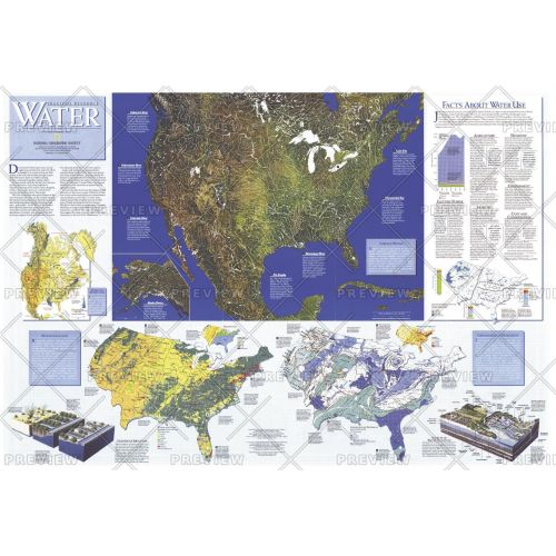 Water Precious Resource Published 1993 Map