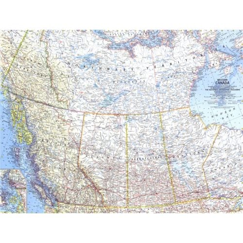 Western Canada Published 1966 Map